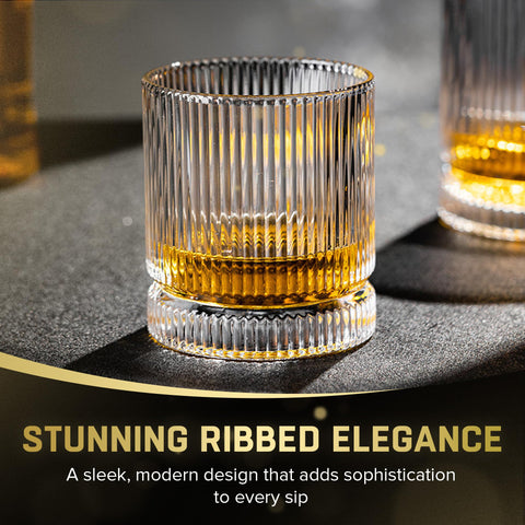 VUNDO vaso whisky base gruesa, estable y duradero para tus bebidas.