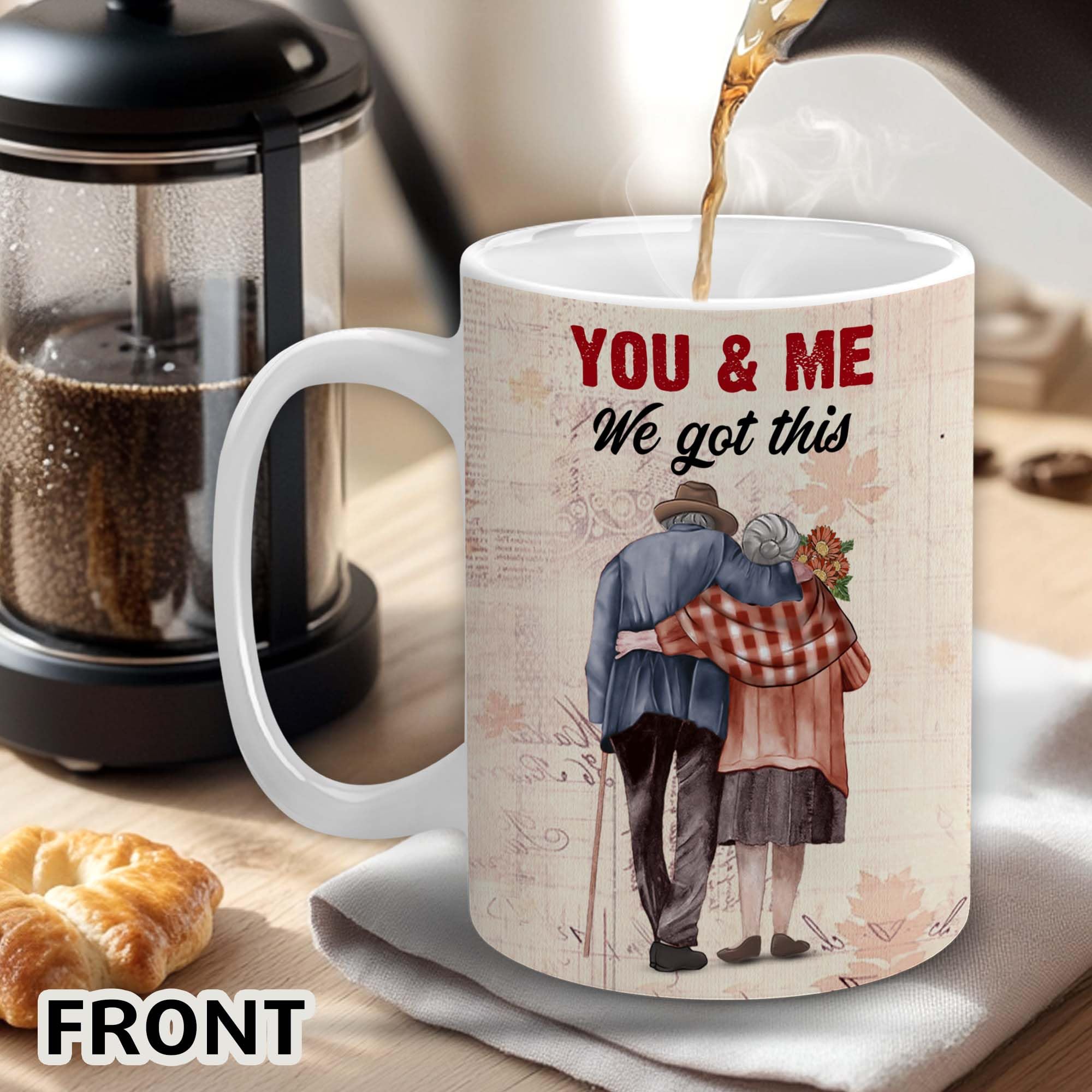 Taza VUNVUT86 para bodas y aniversarios, cada sorbo evoca momentos especiales.