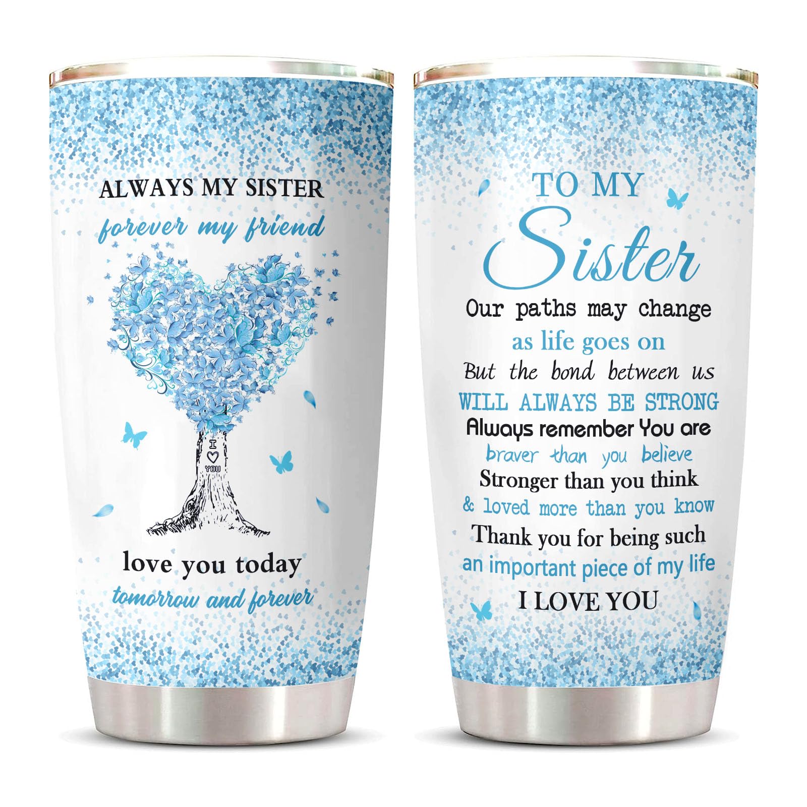 Vutieso vaso termico 20oz con diseño unico, regalo ideal para tu hermana