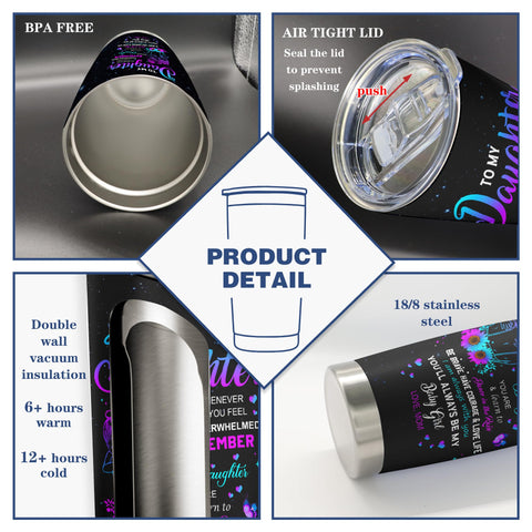 Vutieso vaso termico 20oz con diseño único, ideal para llevar café al trabajo.