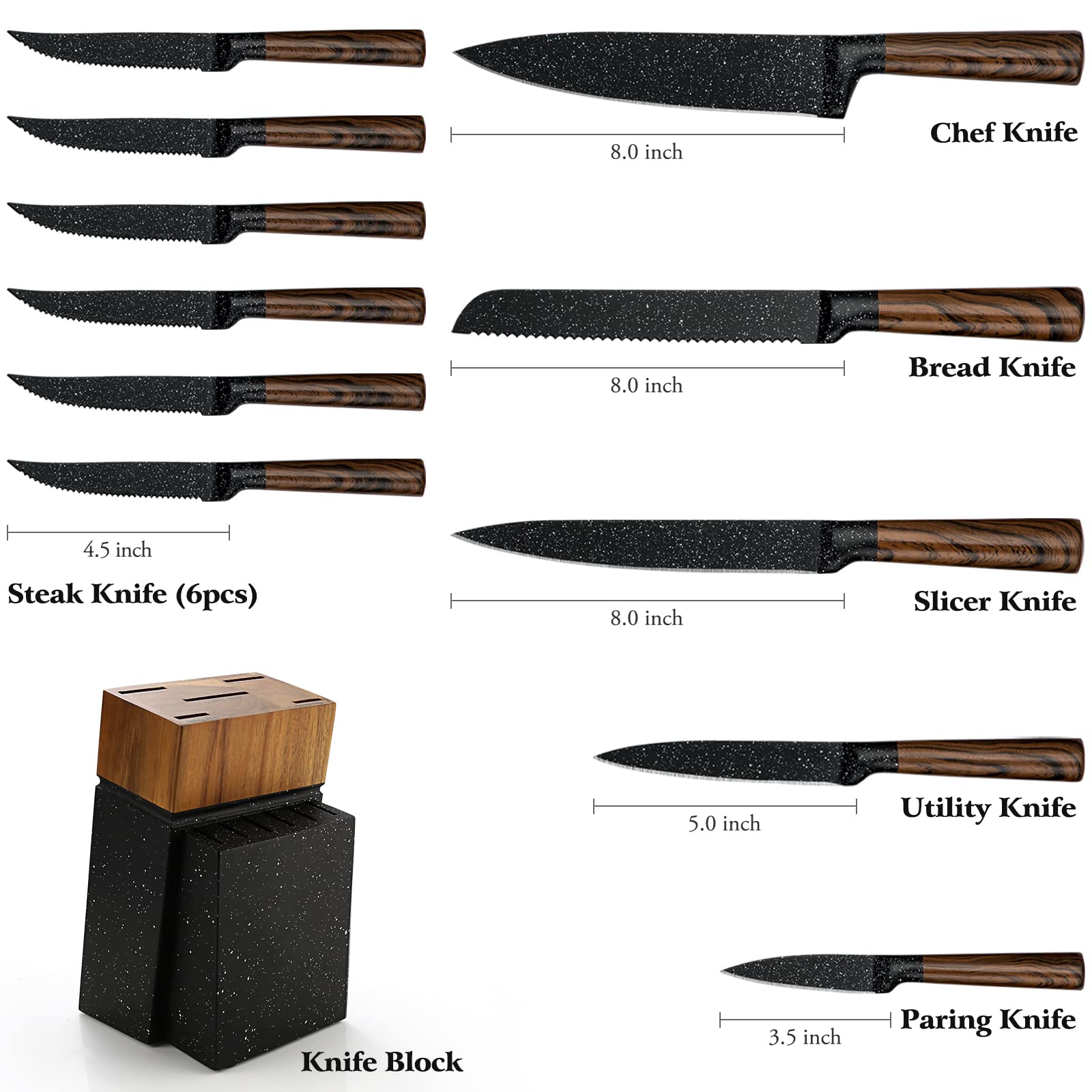 Cuchillo chef 8 pulgadas de Vvwgkpk, afilado y versátil para cualquier preparación.
