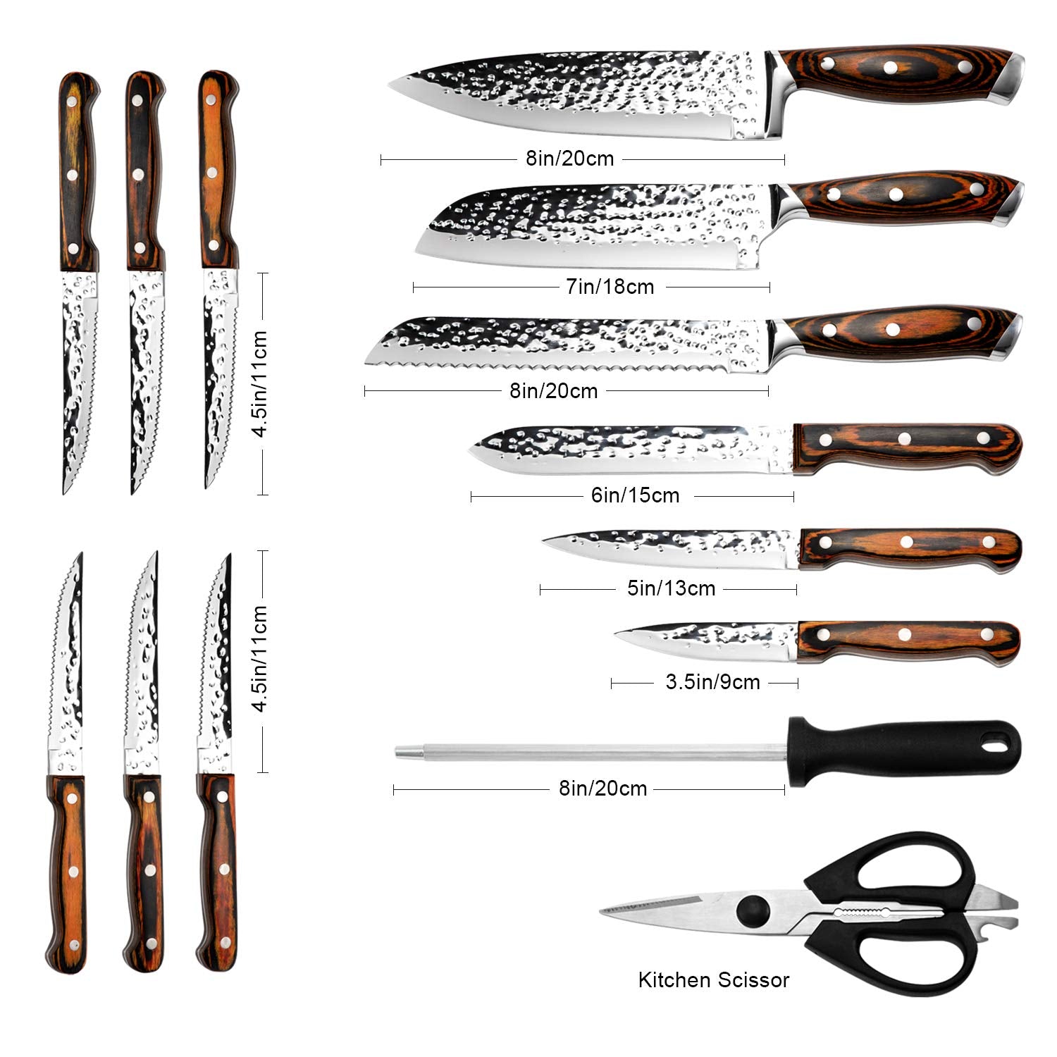 Cuchillo chef Vvwgkpk de ocho pulgadas para cortes precisos