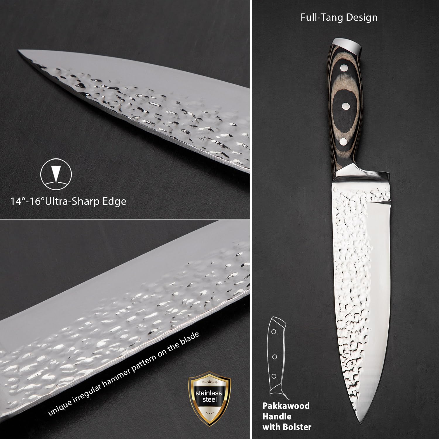 Cuchillo para rebanar Vvwgkpk de 6 pulgadas para porciones uniformes.