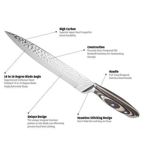 Cuchillo Santoku Vvwgkpk de 7 pulgadas para cortes finos.