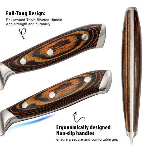 Cuchillo santoku Vvwgkpk de siete pulgadas para cortes versátiles