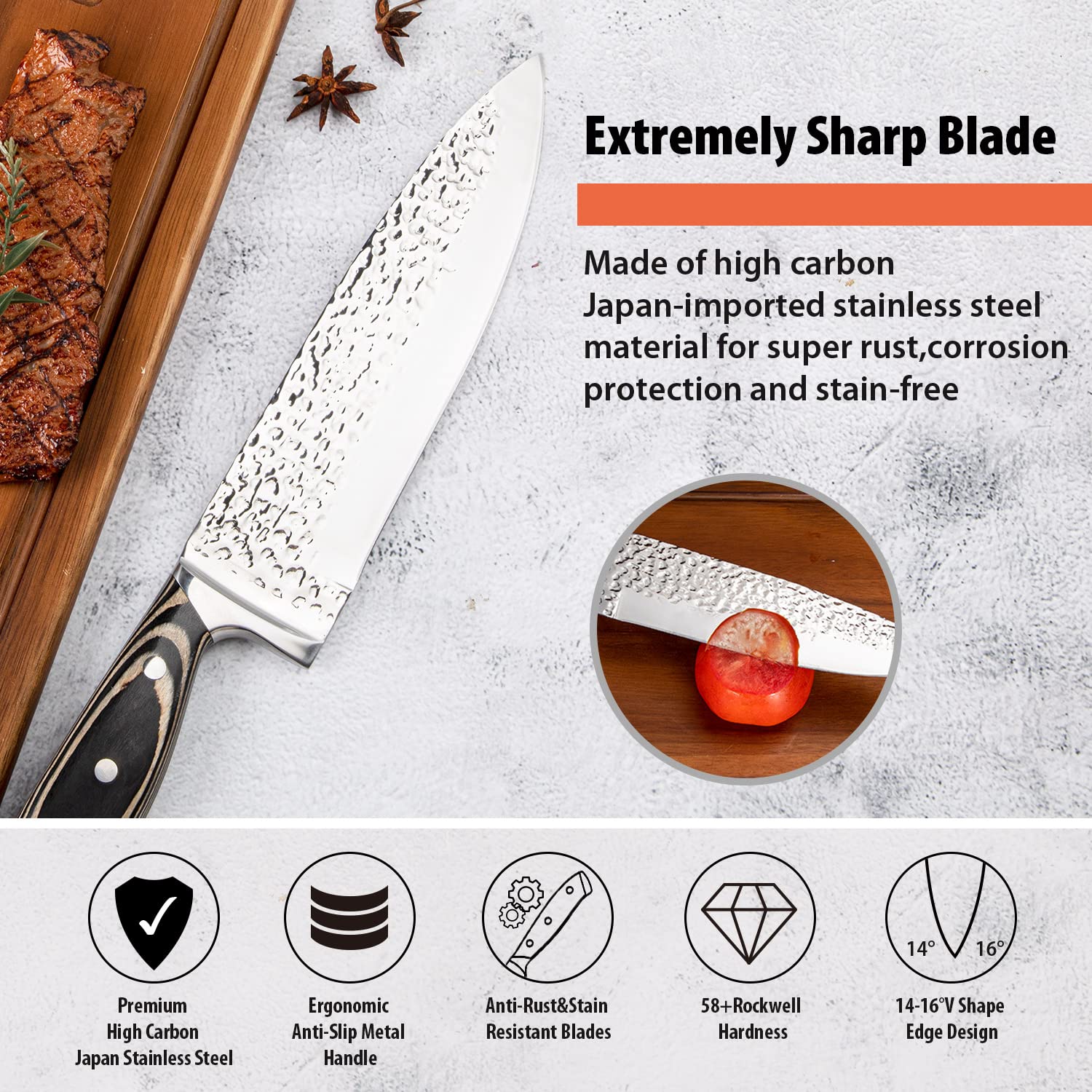 Cuchillo utilidad Vvwgkpk de 5 pulgadas para tareas diarias.