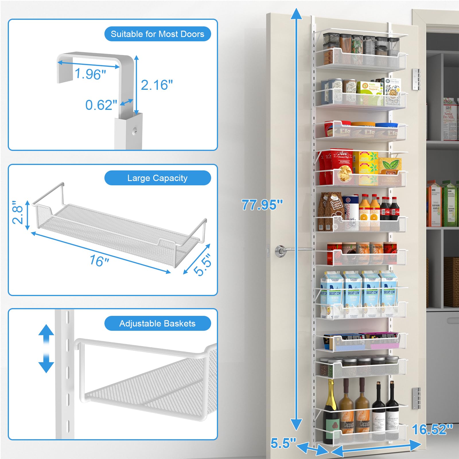 VyGrow bandejas ajustables despensa cocina para ordenar objetos pequeños y medianos