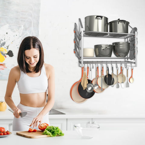 VyGrow cada estante soporta hasta 50 libras para ollas grandes