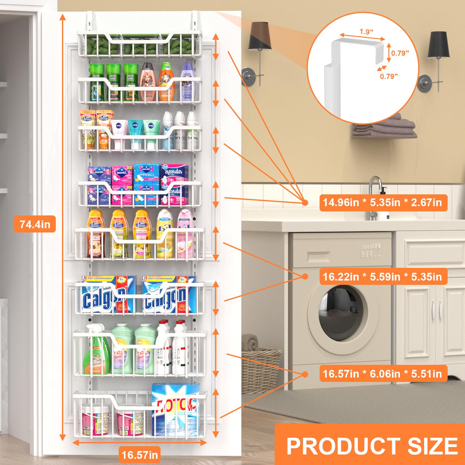 VyGrow estante colgante para condimentos en la puerta del armario