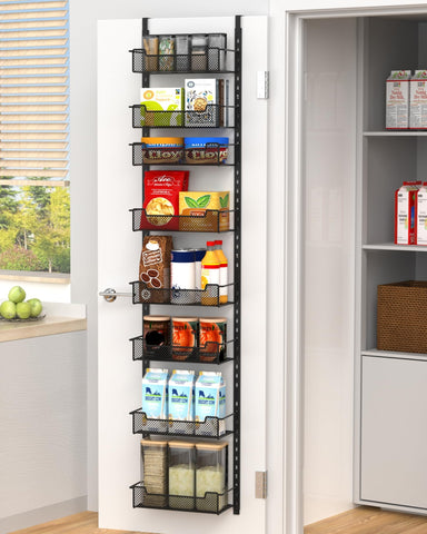 VyGrow organizador de puerta con 8 cestas metálicas para mayor capacidad.