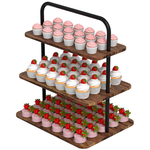 VyGrow soporte para dulces tres niveles, exhibe postres de forma elegante.