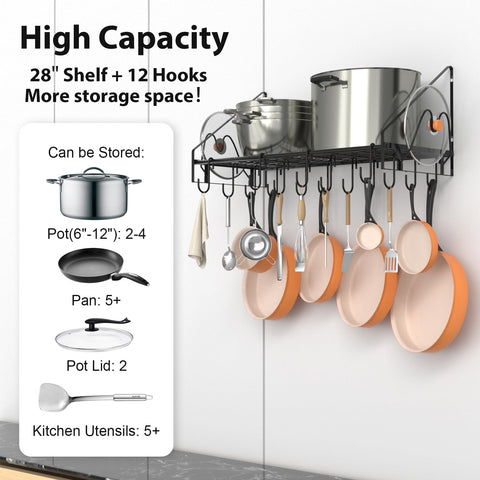 VyGrow soportes-tapas-ollas: tapas almacenadas verticalmente para ahorrar espacio.