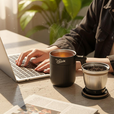 Capacidad de 425 ml Vynrik, adecuada para té, café o bebidas frías.
