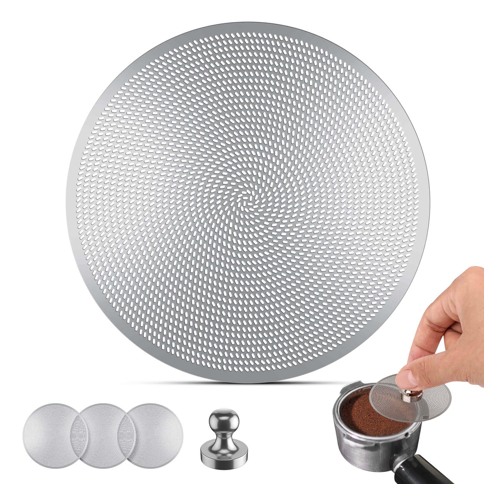 Vyranexa pantalla puck para espresso 54mm mejora la distribución y evita canales
