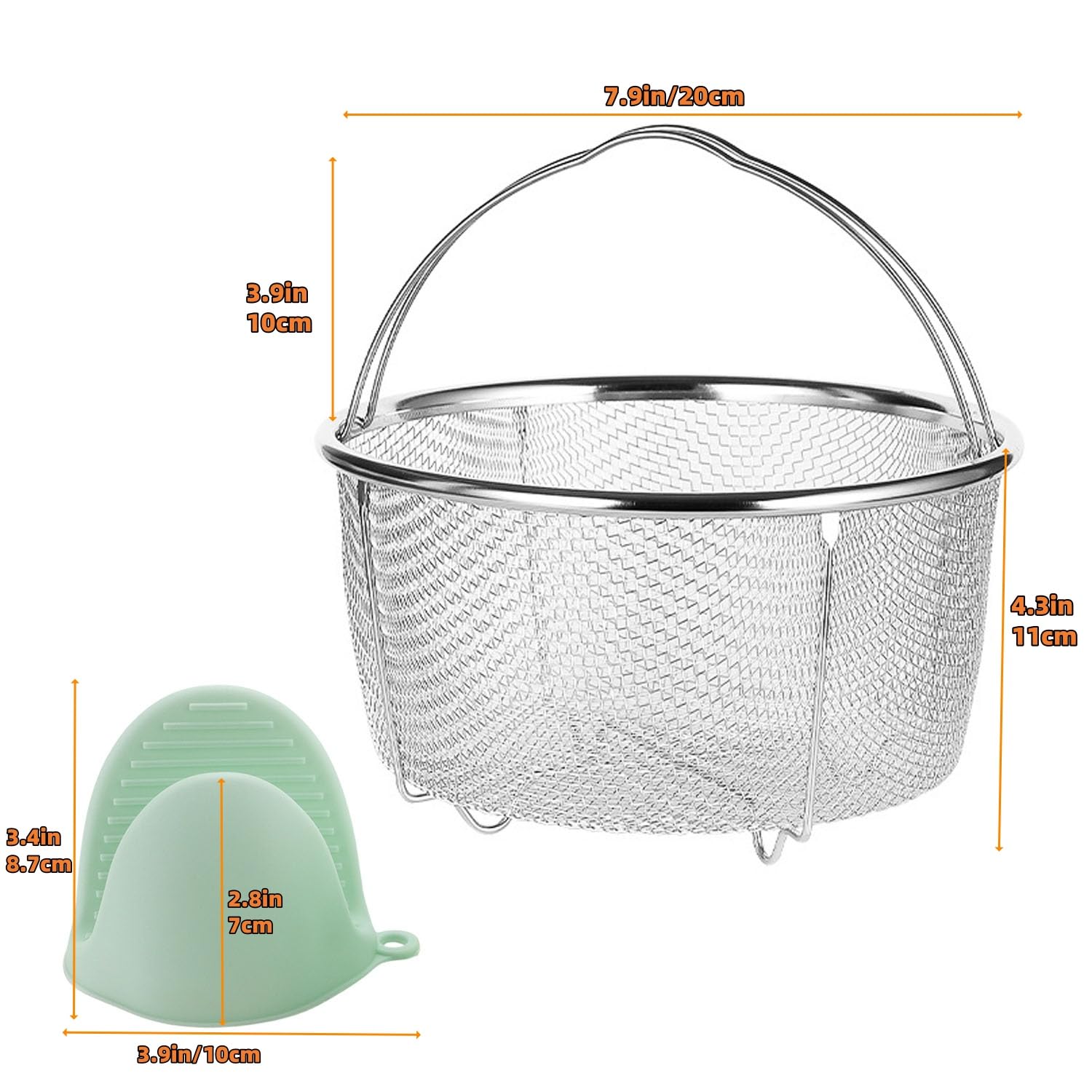 Cesta vapor Vziokk en acero inoxidable, duradera y segura para comidas
