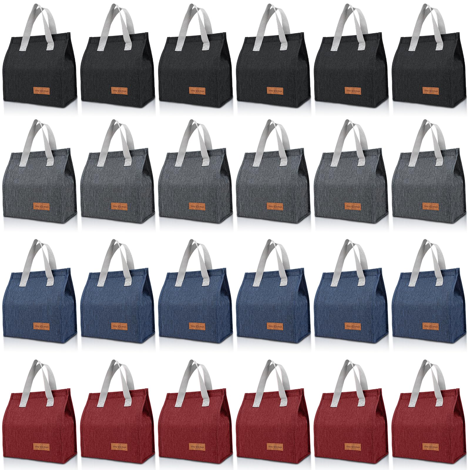 Bolsas de almuerzo VZZNN 24 pack multicolores para oficina y uso diario.
