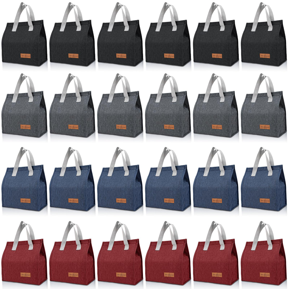 Bolsas de almuerzo VZZNN 24 pack multicolores para oficina y uso diario.