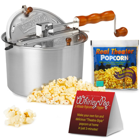 Whirley-Pop de Wabash Valley Farms en cocina cocinando palomitas crujientes