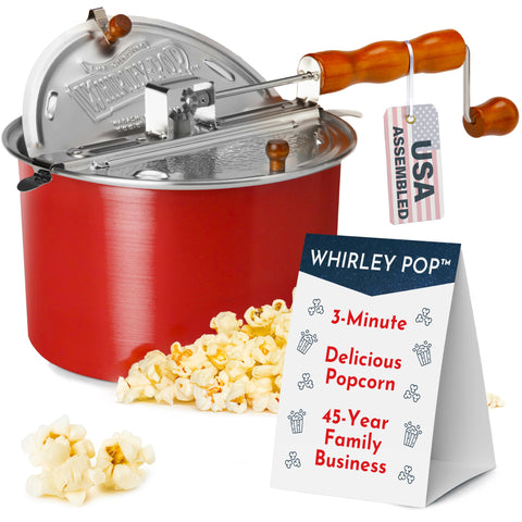 Whirley Pop de Wabash Valley Farms: olla de aluminio con engranajes de nylon.