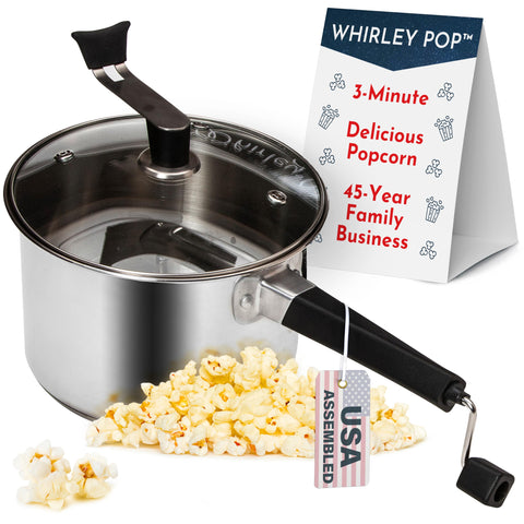Whirley Pop Platinum Series con engranajes de metal para cocción estable