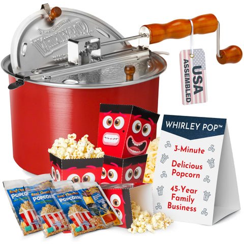 Whirley Pop de Wabash Valley Farms, olla de palanca roja para palomitas crujientes