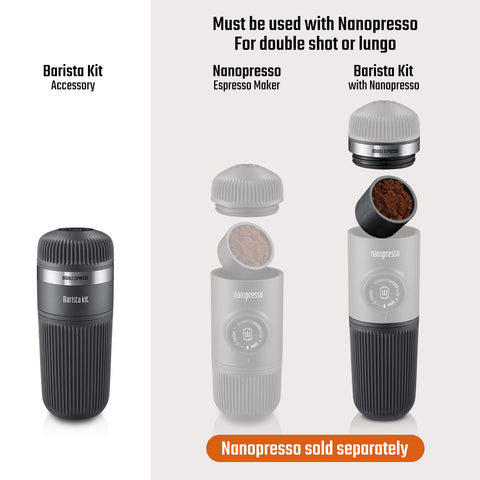 Wacaco Nanopresso Barista Kit con cestas para espresso doble de 16 g.