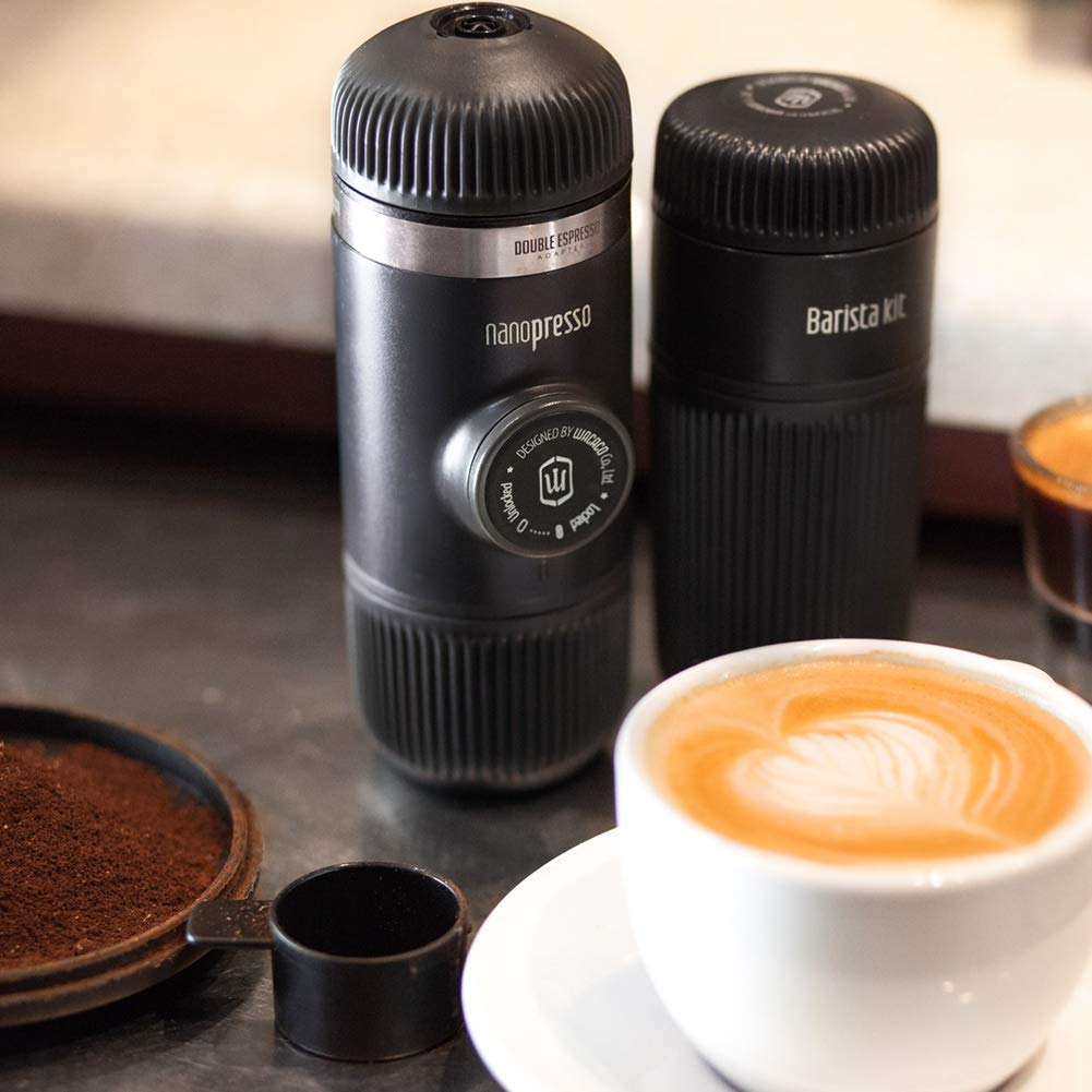 Wacaco Nanopresso Barista Kit para espresso doble en cualquier lugar.