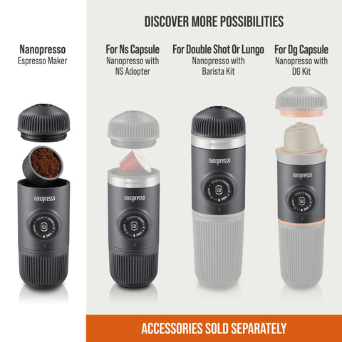 Nanopresso bomba-manual permite extracción precisa sin electricidad, ideal para camping