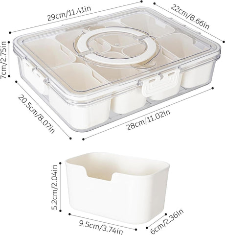 WACOI: 8 compartimentos para organizar bocadillos y frutos secos.