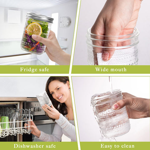 Vidrio libre de BPA de WACOI Mason 16oz garantiza seguridad alimentaria