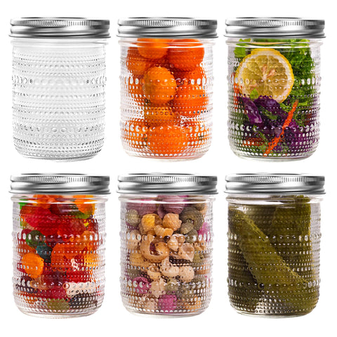 Jarras WACOI Mason 16oz con tapa hermética para conservar alimentos y frescura