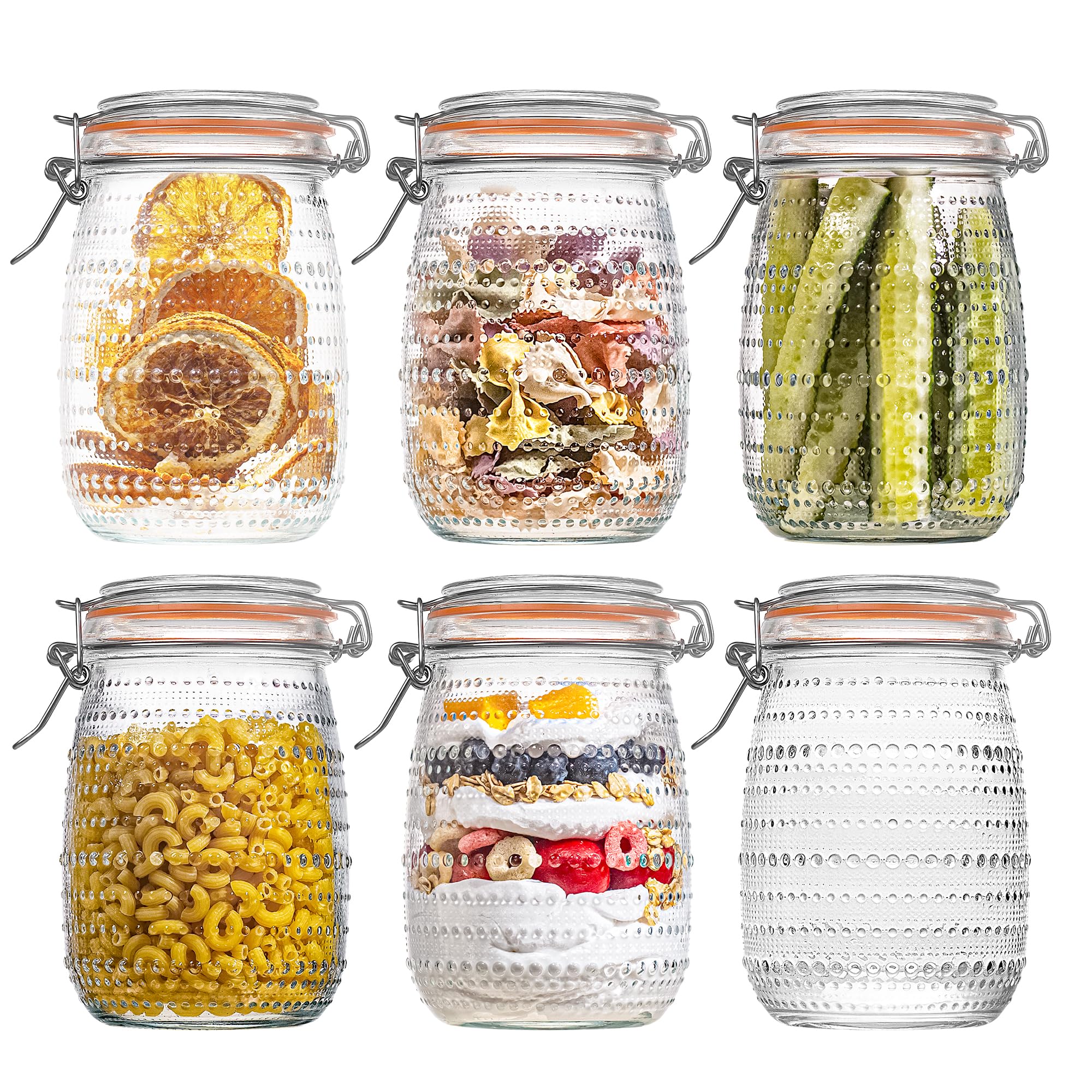 Jarra WACOI 32 oz con tapa hermética para conservar alimentos frescos