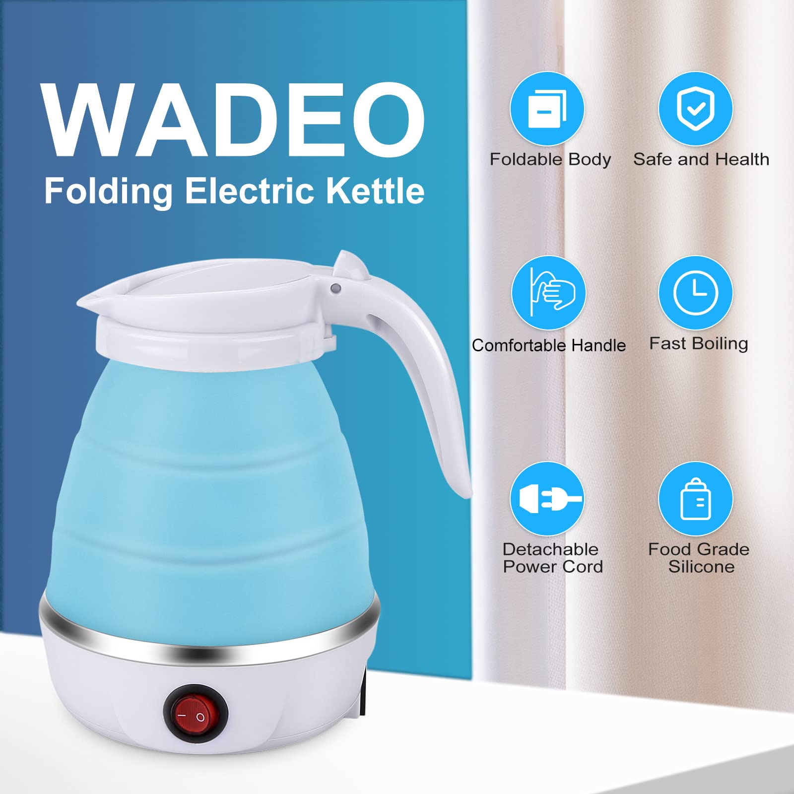 WADEO cuenco colapsable 800 ml para beber o comer.