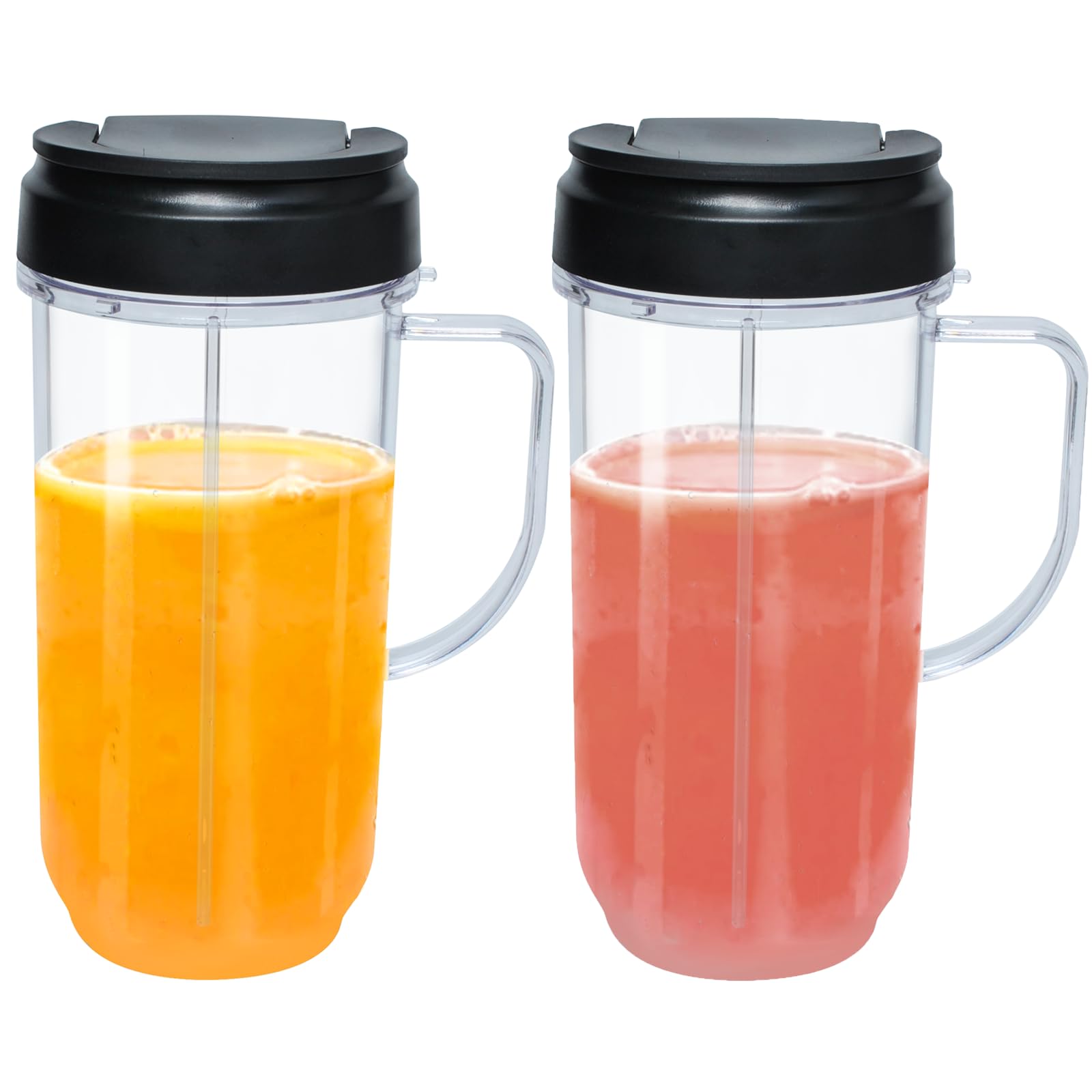 Vaso de repuesto Wadoy 22 oz para Magic Bullet con tapa abatible para llevar sin derrames