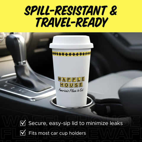 Vaso Waffle House ideal para viajes, estudio y trabajo