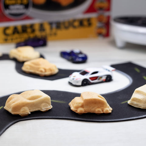 Waffle Wow! camión de basura: desayuno creativo y rápido para la familia.