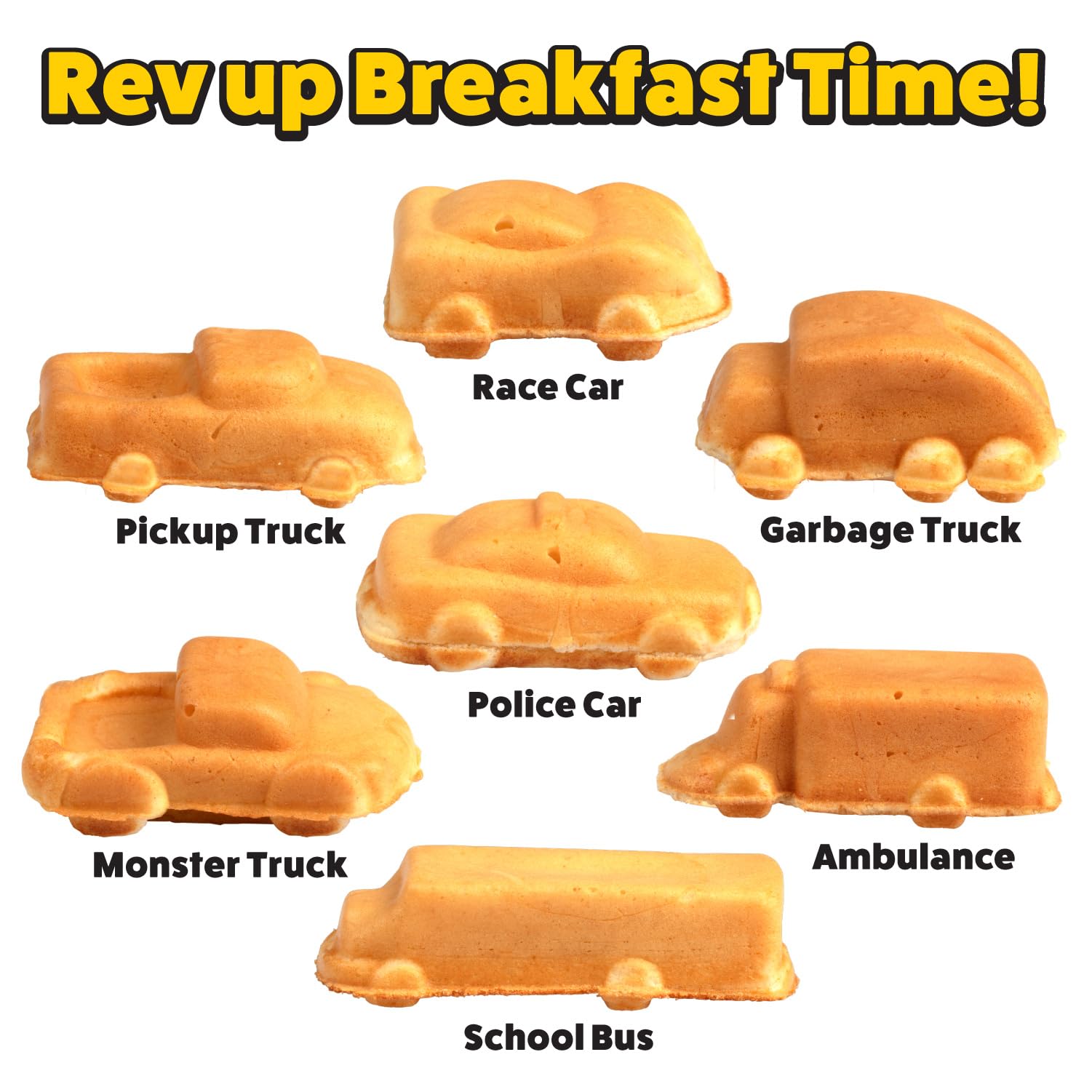 Waffle Wow! camioneta de carga: gofres en forma de camioneta para meriendas divertidas.