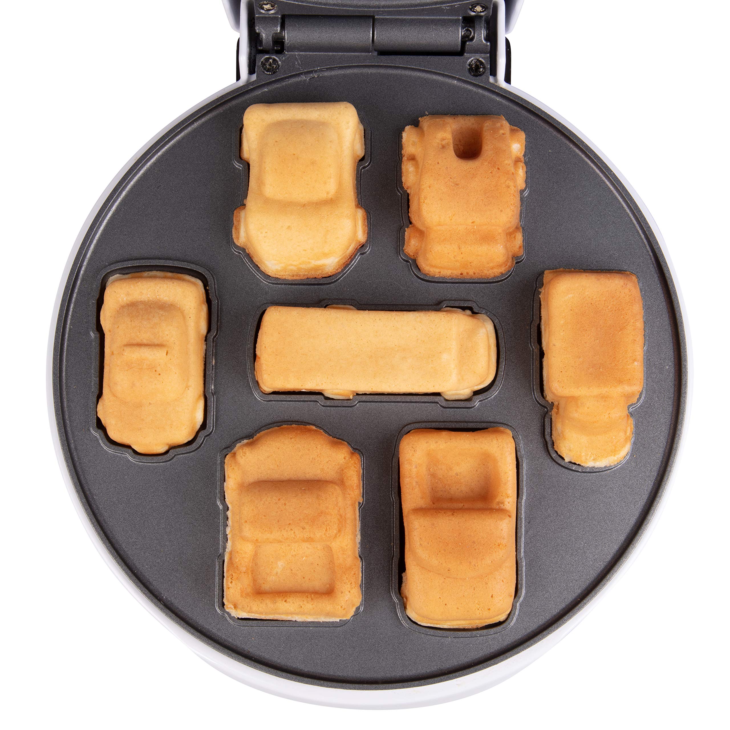 Waffle Wow! coche de carreras: gofres temáticos para desayunos energéticos.