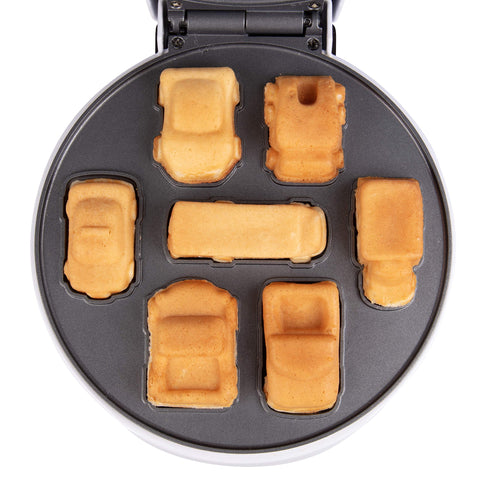 Waffle Wow! coche de carreras: gofres temáticos para desayunos energéticos.