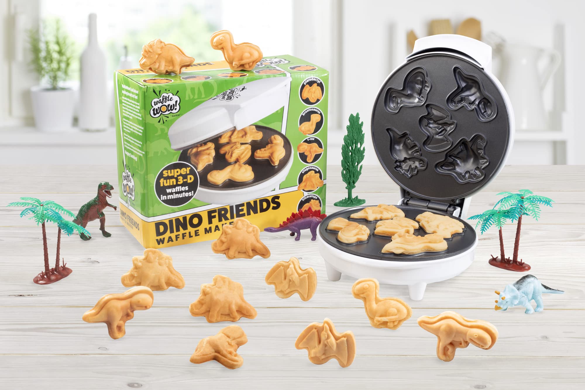 Waffle Wow Desayunos temáticos de dinosaurios para fines de semana.