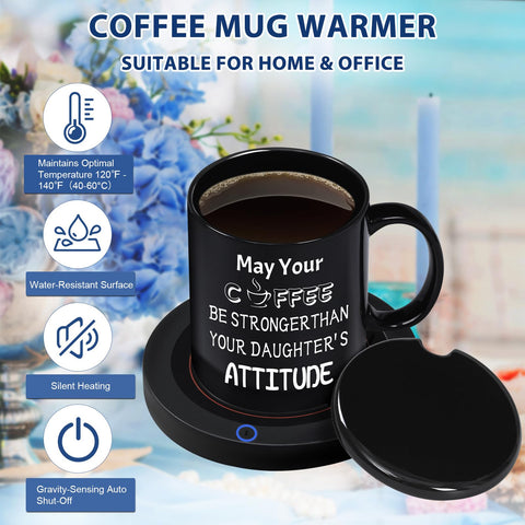 Calentador Waipfaru de taza con detección automática, uso diario seguro.