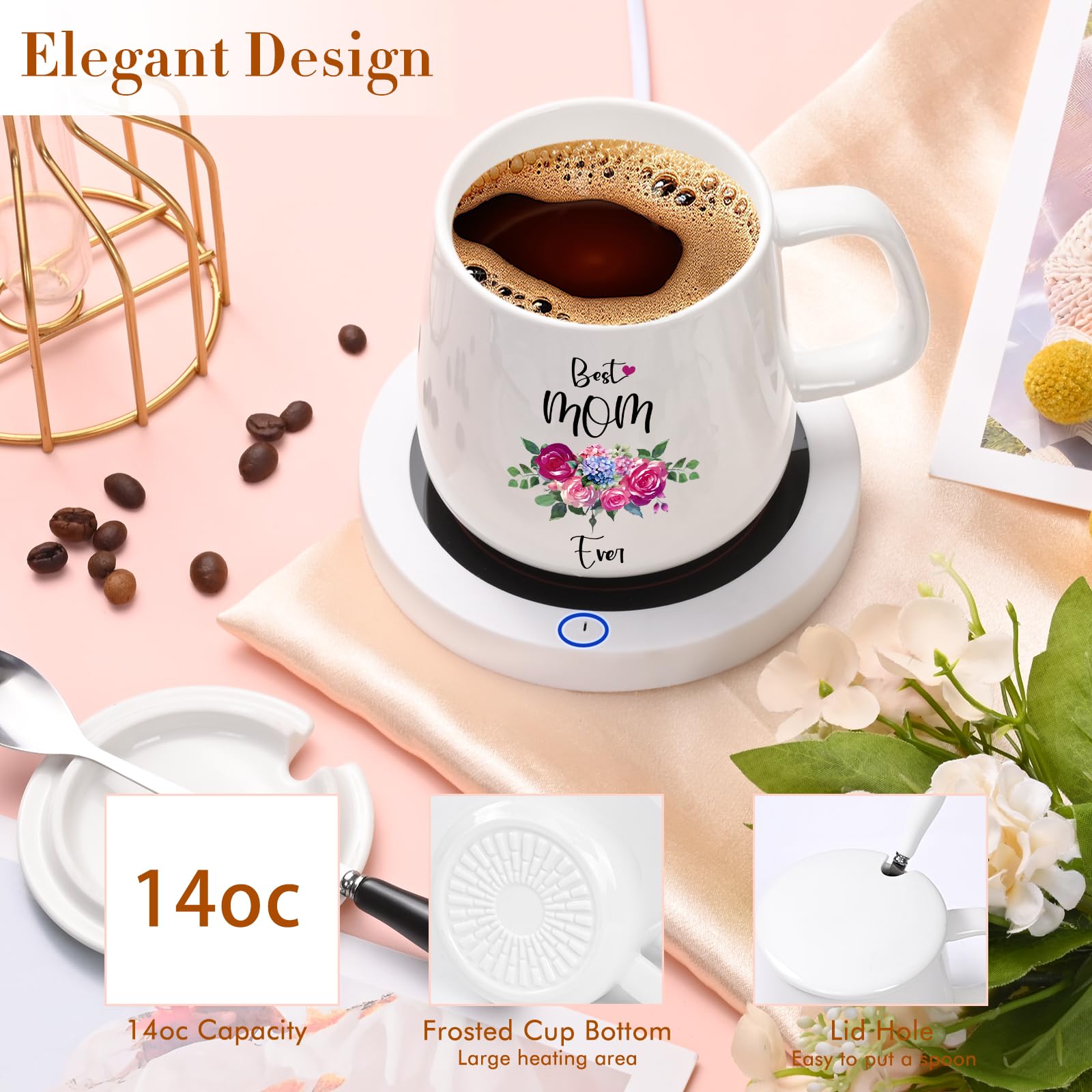 Waipfaru conjunto regalo incluye taza y calentador para casa