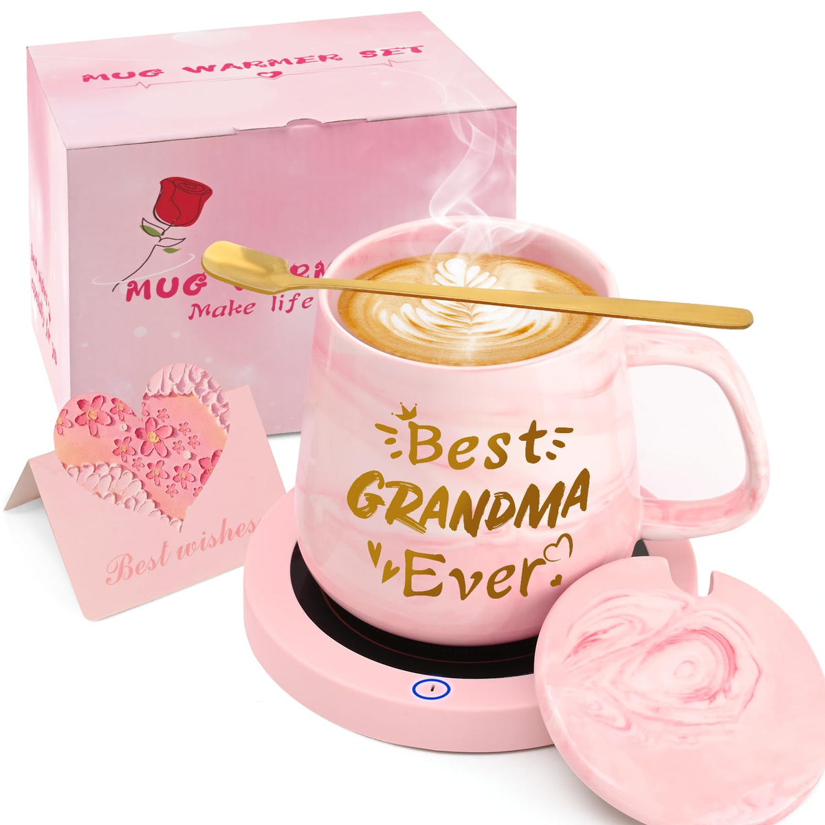 Waipfaru taza térmica regalo para abuela, mantiene bebidas caliente para navidad