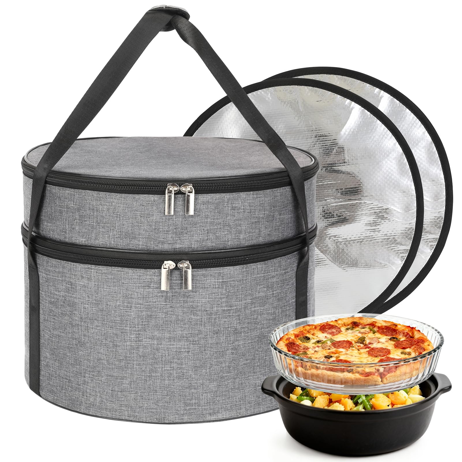 Porta tartas Wakaye con base de metal para transporte estable.