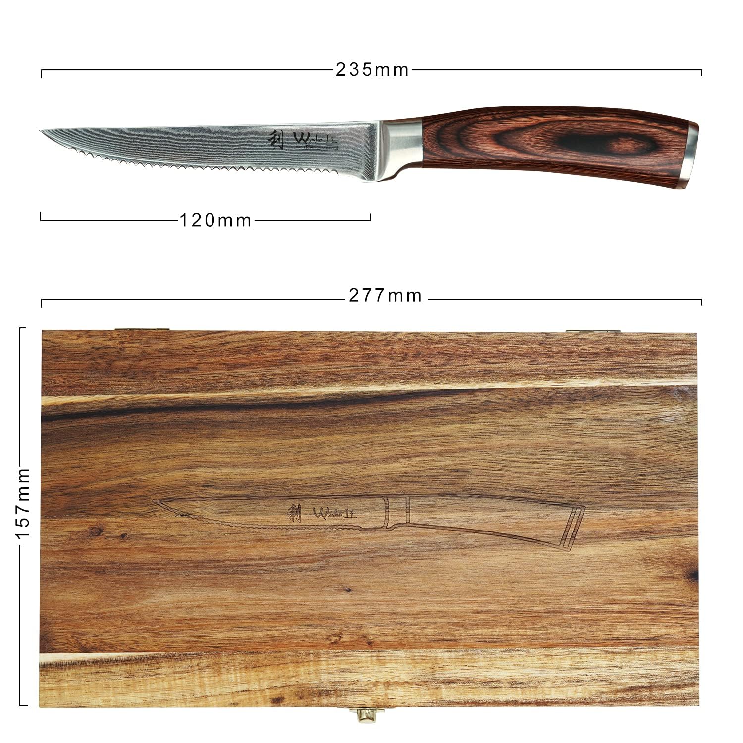 Wakoli EDIB: estuche regalo de madera, presentación elegante para regalo.