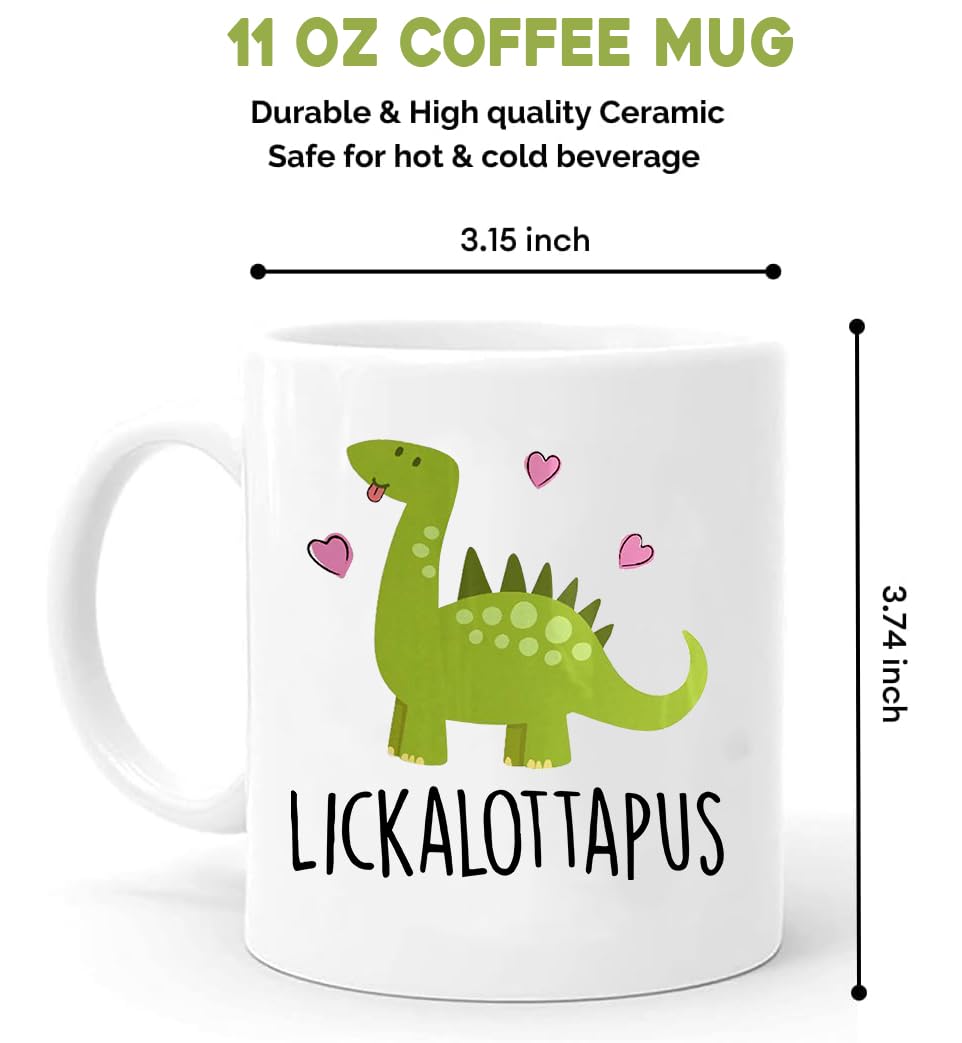 Waldeal Lickalottapus: taza blanca, regalo único para cumpleaños o bodas entre parejas.