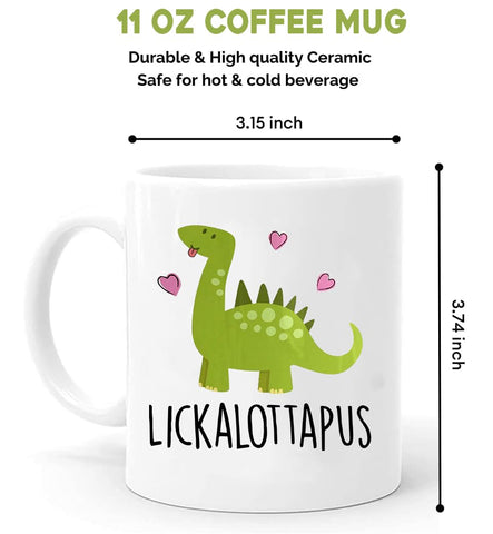 Waldeal Lickalottapus: taza blanca, regalo único para cumpleaños o bodas entre parejas.