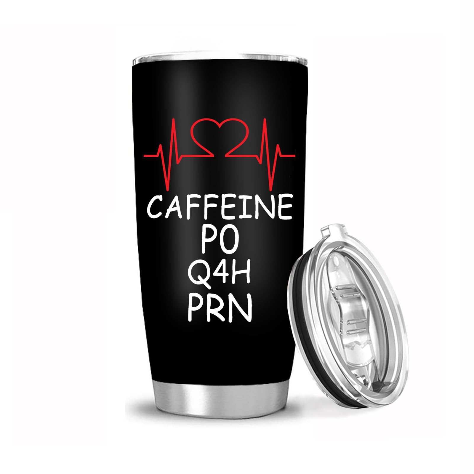 Vaso térmico Waldeal Nurse 20oz con tapa, portátil para café o bebidas en movimiento