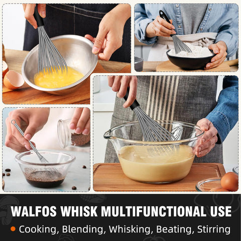Batidor silicona Walfos 11in, ideal para salsas densas