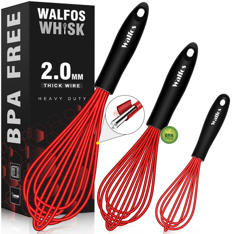 Batidor Walfos de silicona para cocina sin rayar superficies antiadherentes